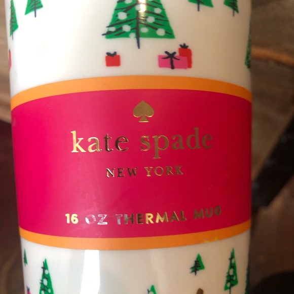 Kate Spade Holiday Gift Festive 16 oz Thermal Mug - Picture 7 of 7